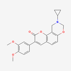 9-cyclopropyl-3-(3,4-dimethoxyphenyl)-9,10-dihydrochromeno[8,7-e][1,3]oxazin-2(8H)-one