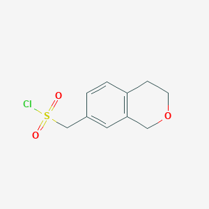 molecular formula C10H11ClO3S B2736903 3,4-Dihydro-1H-isochromen-7-ylmethanesulfonyl chloride CAS No. 1780461-25-7