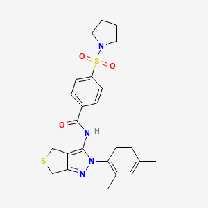 N-(2-(2,4-dimethylphenyl)-4,6-dihydro-2H-thieno[3,4-c]pyrazol-3-yl)-4-(pyrrolidin-1-ylsulfonyl)benzamide