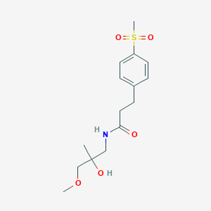N-(2-hydroxy-3-methoxy-2-methylpropyl)-3-(4-(methylsulfonyl)phenyl)propanamide
