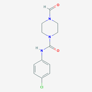 molecular formula C12H14ClN3O2 B2736918 N-(4-氯苯基)-4-甲酰哌嗪-1-基甲酸酰胺 CAS No. 710333-78-1