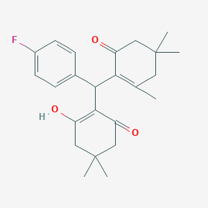 2-[(4-Fluorophenyl)(2-hydroxy-4,4-dimethyl-6-oxocyclohex-1-en-1-yl)methyl]-3,5,5-trimethylcyclohex-2-en-1-one