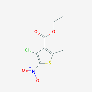 molecular formula C8H8ClNO4S B273692 Ethyl 4-chloro-5-nitro-2-methyl-3-thiophenecarboxylate 