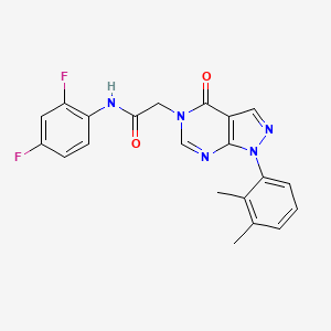 molecular formula C21H17F2N5O2 B2736920 N-(2,4-二氟苯基)-2-[1-(2,3-二甲基苯基)-4-氧代吡唑并[3,4-d]嘧啶-5-基]乙酰胺 CAS No. 895022-57-8