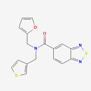molecular formula C17H13N3O2S2 B2736921 N-(furan-2-ylmethyl)-N-(thiophen-3-ylmethyl)benzo[c][1,2,5]thiadiazole-5-carboxamide CAS No. 1219907-08-0
