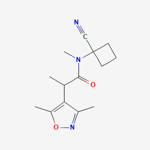 N-(1-cyanocyclobutyl)-2-(3,5-dimethyl-1,2-oxazol-4-yl)-N-methylpropanamide