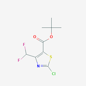 molecular formula C9H10ClF2NO2S B2736927 Tert-butyl 2-chloro-4-(difluoromethyl)-1,3-thiazole-5-carboxylate CAS No. 2060024-91-9