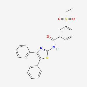 molecular formula C24H20N2O3S2 B2736940 N-(4,5-diphenylthiazol-2-yl)-3-(ethylsulfonyl)benzamide CAS No. 898434-17-8