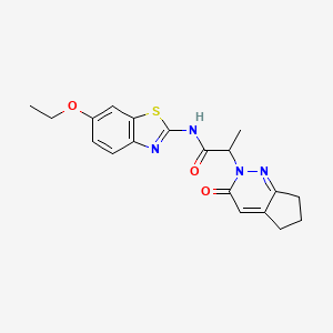 N-(6-ethoxybenzo[d]thiazol-2-yl)-2-(3-oxo-3,5,6,7-tetrahydro-2H-cyclopenta[c]pyridazin-2-yl)propanamide