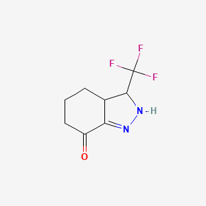 molecular formula C8H9F3N2O B2736942 3-(三氟甲基)-2,3,3a,4,5,6-六氢吲哚-7-酮 CAS No. 2649080-91-9
