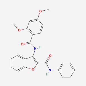 molecular formula C24H20N2O5 B2736943 3-(2,4-二甲氧基苯甲酰胺)-N-苯基苯并呋喃-2-甲酰胺 CAS No. 887885-59-8