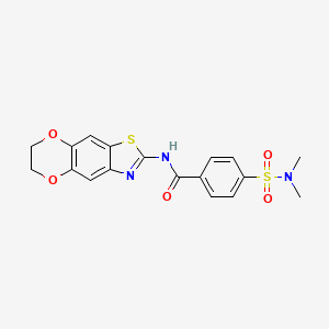 N-(6,7-dihydro-[1,4]dioxino[2',3':4,5]benzo[1,2-d]thiazol-2-yl)-4-(N,N-dimethylsulfamoyl)benzamide