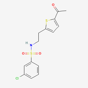 N-(2-(5-acetylthiophen-2-yl)ethyl)-3-chlorobenzenesulfonamide