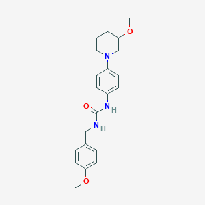 1-(4-Methoxybenzyl)-3-(4-(3-methoxypiperidin-1-yl)phenyl)urea