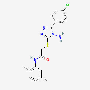 molecular formula C18H18ClN5OS B2736962 2-[[4-amino-5-(4-chlorophenyl)-1,2,4-triazol-3-yl]sulfanyl]-N-(2,5-dimethylphenyl)acetamide CAS No. 540498-79-1