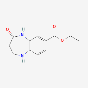 ethyl 4-oxo-2,3,4,5-tetrahydro-1H-1,5-benzodiazepine-7-carboxylate