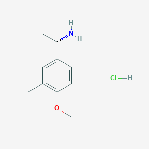 molecular formula C10H16ClNO B2736972 (1S)-1-(4-Methoxy-3-methylphenyl)ethanamine;hydrochloride CAS No. 2126144-51-0