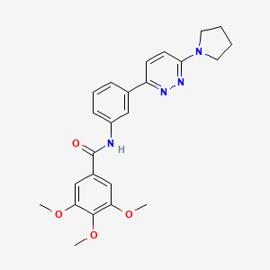 3,4,5-trimethoxy-N-(3-(6-(pyrrolidin-1-yl)pyridazin-3-yl)phenyl)benzamide
