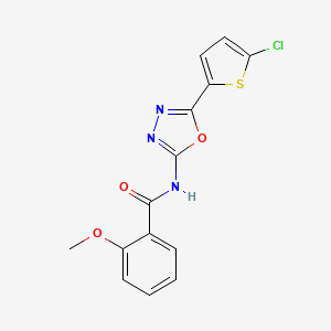 N-(5-(5-chlorothiophen-2-yl)-1,3,4-oxadiazol-2-yl)-2-methoxybenzamide