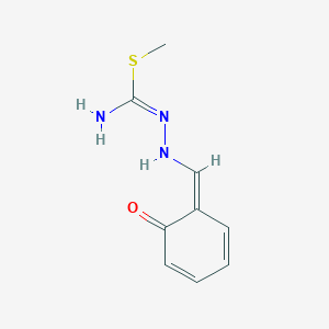 molecular formula C9H11N3OS B273699 methyl N'-[[(Z)-(6-oxocyclohexa-2,4-dien-1-ylidene)methyl]amino]carbamimidothioate 