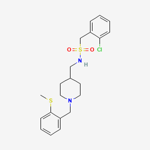 1-(2-chlorophenyl)-N-((1-(2-(methylthio)benzyl)piperidin-4-yl)methyl)methanesulfonamide