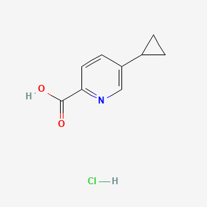 molecular formula C9H10ClNO2 B2737004 5-Cyclopropylpicolinic acid hydrochloride CAS No. 2089378-52-7
