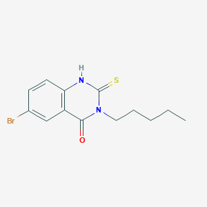 molecular formula C13H15BrN2OS B2737006 6-Bromo-3-pentyl-2-sulfanyl-3,4-dihydroquinazolin-4-one CAS No. 35969-98-3