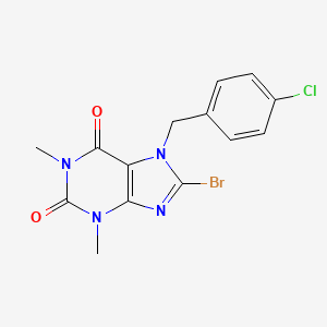 8-bromo-7-(4-chlorobenzyl)-1,3-dimethyl-1H-purine-2,6(3H,7H)-dione