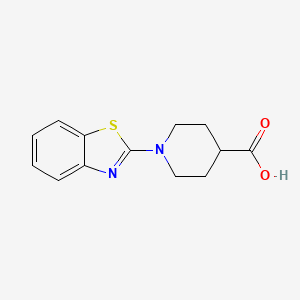 molecular formula C13H14N2O2S B2737013 1-(1,3-Benzothiazol-2-yl)piperidine-4-carboxylic acid CAS No. 181811-44-9