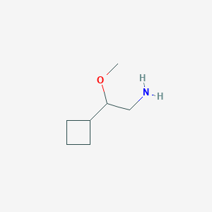 molecular formula C7H15NO B2737018 2-Cyclobutyl-2-methoxyethan-1-amine CAS No. 1521248-16-7
