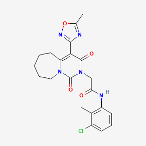 N-(3-chloro-2-methylphenyl)-2-[4-(5-methyl-1,2,4-oxadiazol-3-yl)-1,3-dioxo-3,5,6,7,8,9-hexahydropyrimido[1,6-a]azepin-2(1H)-yl]acetamide