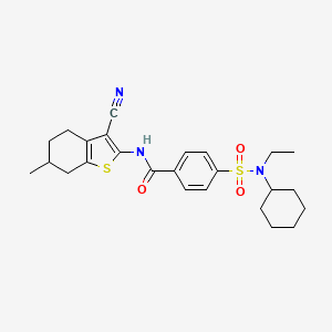 N-(3-cyano-6-methyl-4,5,6,7-tetrahydrobenzo[b]thiophen-2-yl)-4-(N-cyclohexyl-N-ethylsulfamoyl)benzamide
