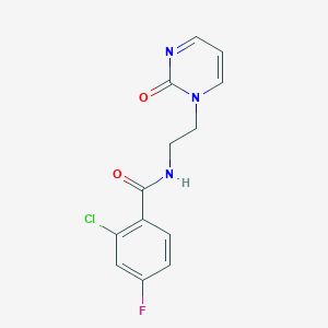 2-chloro-4-fluoro-N-(2-(2-oxopyrimidin-1(2H)-yl)ethyl)benzamide