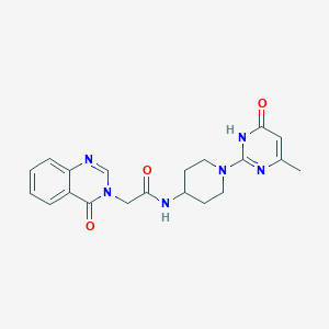N-(1-(4-methyl-6-oxo-1,6-dihydropyrimidin-2-yl)piperidin-4-yl)-2-(4-oxoquinazolin-3(4H)-yl)acetamide
