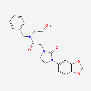 2-(3-(benzo[d][1,3]dioxol-5-yl)-2-oxoimidazolidin-1-yl)-N-benzyl-N-(2-hydroxyethyl)acetamide