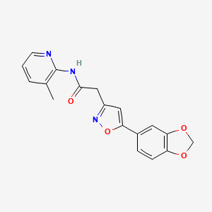 2-(5-(benzo[d][1,3]dioxol-5-yl)isoxazol-3-yl)-N-(3-methylpyridin-2-yl)acetamide