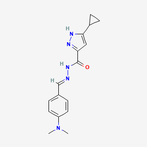 (E)-3-cyclopropyl-N'-(4-(dimethylamino)benzylidene)-1H-pyrazole-5-carbohydrazide