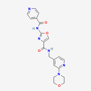 2-(isonicotinamido)-N-((2-morpholinopyridin-4-yl)methyl)oxazole-4-carboxamide