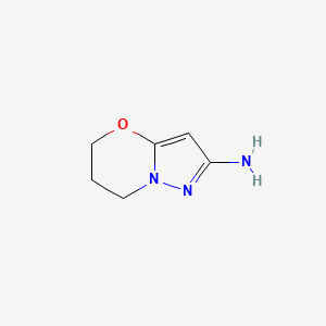molecular formula C6H9N3O B2737058 6,7-dihydro-5H-pyrazolo[5,1-b][1,3]oxazin-2-amine CAS No. 1779573-25-9