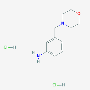 molecular formula C11H18Cl2N2O B2737060 3-Morpholin-4-ylmethyl-phenylamine dihydrochloride CAS No. 1431364-40-7