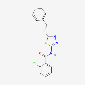 N-(5-(benzylthio)-1,3,4-thiadiazol-2-yl)-2-chlorobenzamide