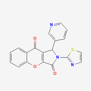 molecular formula C19H11N3O3S B2737075 1-(吡啶-3-基)-2-(噻唑-2-基)-1,2-二氢萘并[2,3-c]吡咯-3,9-二酮 CAS No. 620579-45-5