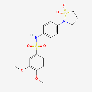 N-(4-(1,1-dioxidoisothiazolidin-2-yl)phenyl)-3,4-dimethoxybenzenesulfonamide