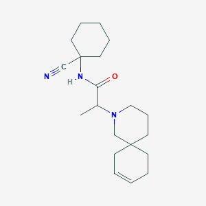 molecular formula C20H31N3O B2737087 2-{2-azaspiro[5.5]undec-8-en-2-yl}-N-(1-cyanocyclohexyl)propanamide CAS No. 1808364-49-9
