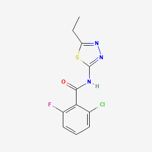 molecular formula C11H9ClFN3OS B2737090 2-chloro-N-(5-ethyl-1,3,4-thiadiazol-2-yl)-6-fluorobenzamide CAS No. 391863-96-0