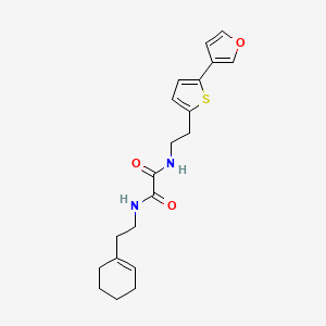molecular formula C20H24N2O3S B2737100 N1-(2-(cyclohex-1-en-1-yl)ethyl)-N2-(2-(5-(furan-3-yl)thiophen-2-yl)ethyl)oxalamide CAS No. 2034567-37-6