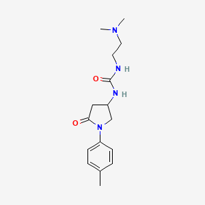 molecular formula C16H24N4O2 B2737103 1-(2-(Dimethylamino)ethyl)-3-(5-oxo-1-(p-tolyl)pyrrolidin-3-yl)urea CAS No. 894016-76-3