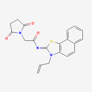 (Z)-N-(3-allylnaphtho[2,1-d]thiazol-2(3H)-ylidene)-2-(2,5-dioxopyrrolidin-1-yl)acetamide