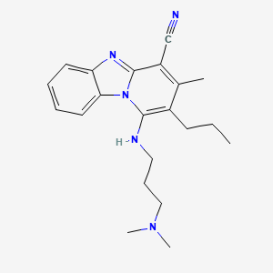 1-{[3-(Dimethylamino)propyl]amino}-3-methyl-2-propylpyrido[1,2-a]benzimidazole-4-carbonitrile