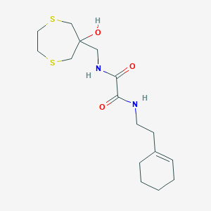 N-[2-(Cyclohexen-1-yl)ethyl]-N'-[(6-hydroxy-1,4-dithiepan-6-yl)methyl]oxamide